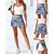 abordables Jupes et skorts pour femmes-Femmes Teinture par nouage Jupe décontractée Jupes de tennis avec shorts Imprimé Séchage Rapide Tennis Le golf Badminton Jupe-short Bleu Vêtements de tennis