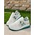 abordables Baskets femme-Baskets brodées de fleurs pour femmes – Chaussures de marche à lacets respirantes et à plateforme pour tenues d&#039;été décontractées