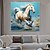 billiga Djurmålningar-handgjord oljemålning canvas väggkonst dekoration modern fin häst galopp för hemma dans studio dekor rullad ramlös osträckt målning