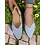 voordelige Platte damesschoenen-dames flats met puntige neus van linnen | casual schoenen voor kantoor, winkelen en dagelijkse outfits