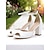 abordables Officiel-Sandales de mariage à talons hauts et bride à la cheville pour femmes, blanches et à bout ouvert, élégantes pour les fêtes de mariage et les cérémonies de mariage