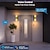 voordelige buiten wandlampen-Led buiten-/binnenwandlamp met 2 koppen, Tuya Amat app, verstelbare stralingshoek, led verandalamp, buitenlamp 110-240V