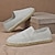 cheap Slip-On Casual Shoes-Men's Beige Vacation Espadrilles with Woven Design – Comfortable and Stylish Footwear for Summer and Beach Outings
