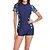 billige One Piece rash guards-Dame Udslæt Guard badedragt Forside Lynlås Spandex UV Solbeskyttelse UPF50+ Hurtigtørrende Kortærmet Badetøj Badedragt Surfing Strand Vandsport Sommer