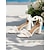 abordables Sandales de Mariage-sandales de mariée blanches pour femmes avec détails en dentelle et perles, design à talon bloc pour les mariages sur la plage et les cérémonies d&#039;été