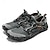 abordables Zapatillas Informales-Hombre Zapatillas de deporte Antideslizantes Barranquismo Casual Diario Cuero PU Malla Transpirable Cómodo Antideslizante Cordones Negro Marrón Verde Trébol Verano Primavera