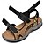 abordables sandalias de exterior-Sandalias deportivas para hombre con correas de velcro ajustables y plantilla acolchada: calzado duradero para actividades al aire libre y senderismo.