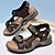 abordables sandalias de exterior-Sandalias deportivas para hombre con correas de velcro ajustables y plantilla acolchada: calzado duradero para actividades al aire libre y senderismo.