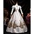 economico Vestiti-Vintage Rococò Rinascimento Maxi Vestito Normale A sbuffo Principessa Sposa Pieghettato Con Volant Principessa Girocollo Costume Per donna Halloween Carnevale Mascherata Feste Halloween Performance