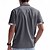 voordelige casual herenoverhemden-Voor heren Overhemd Zomer overhemd Normaal shirt Strand hemd Overhemd met knopen Zwart Wit khaki Lichtgrijs Donkergrijs Korte mouw Gestreept Revers Vakantie Hawaii Zak Kleding Polyester Modieus