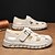 abordables Sandalias casuales-Sandalias deportivas blancas de punta cerrada para hombre, con tiras ajustables y suela resistente para actividades al aire libre y deportes acuáticos.