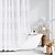 abordables Rideaux de Douche-Rideau de douche en tissu blanc avec crochets tissu à rayures en chenille pour salle de bain ensemble de rideaux de douche imperméables shabby chic moderne de style farmhouse lavable en machine
