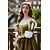 abordables Robe-Médiéval Renaissance Robe Robes de Bal Viking Chevalier Celtique Déguisement Femmes Royal Halloween Carnaval Mascarade Performance LARP Foire de la Renaissance Adulte Robe
