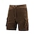 ieftine În aer liber-Bărbați Pantaloni Scurți Cargo Pantaloni Scurți Pantaloni scurți casual Σορτς πεζοπορίας Pantaloni scurți din velur Cordon Talie elastică Multi Buzunare Simplu Respirabil Confortabil la umezeală