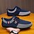 cheap Casual Lace-Up Shoes-Men's Casual Two-Tone Knit Sneakers – Breathable Nylon Lace-Up Sports Shoes for Everyday Wear