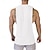 tanie Tank topy sportowe-Męskie Bezrękawnik Kamizelka Top Podkoszulki Bluzka na ramiączkach Bez rękawów Półgolf Lato Nadruk Moda Designerskie Podstawowy Klasyczny Urlop Ulica Wyjściowe Biały Top Tee dla mężczyzn