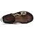 preiswerte Urlaubsandalen-Herren Sandalen Spaziergang Lässig Mikrofaser Bequem Rutschfest Atmungsaktiv Loafer Schwarz Braun Sommer Frühling Herbst