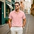 cheap Street-Men&#039;s Shirt Linen Shirt Summer Shirt Beach Shirt Summer Hawaiian Shirt Solid Color Vacation Street White Pink Light Blue Short Sleeve Collar Summer Spring &amp; Summer Clothing Apparel Patchwork