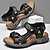 abordables sandalias de exterior-Sandalias deportivas para hombre con correas de velcro ajustables y plantilla acolchada: calzado duradero para actividades al aire libre y senderismo.