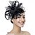 economico Fascinator-Cappello da donna con fascinator, stile anni &#039;20 e &#039;50, per feste di nozze, cocktail, fiori, rete, piume, fermaglio per capelli per carnevale