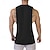 tanie Tank topy sportowe-Męskie Bezrękawnik Kamizelka Top Podkoszulki Bluzka na ramiączkach Bez rękawów Półgolf Lato Nadruk Moda Designerskie Podstawowy Klasyczny Urlop Ulica Wyjściowe Biały Top Tee dla mężczyzn
