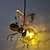abordables Éclairage paysager-1 pièce de simulation solaire d&#039;extérieur, lumière décorative suspendue, abeille dorée, libellule violette, papillon bleu, cour, jardin, balcon, parc, art en fer, lumière de paysage lumineuse