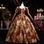 economico Vestiti-Vintage Rococò Rinascimento Maxi Vestito Normale A sbuffo Principessa Sposa Pieghettato Con Volant Principessa Girocollo Costume Per donna Halloween Carnevale Mascherata Feste Halloween Performance