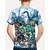 abordables Animales 3D para Niño-Chico 3D Dinosaurio Camiseta Manga Corta Verano Primavera Moda Básico Niños 4-12 años Cuello Barco Exterior Casual Diario Ajuste regular
