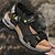 abordables sandalias de exterior-Sandalias deportivas para hombre con correas de velcro ajustables y plantilla acolchada: calzado duradero para actividades al aire libre y senderismo.