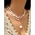 abordables Accessoires de vacances-Ensemble de colliers bohèmes superposés en coquillages et perles pour femmes – pendentif turquoise de style plage et breloques dorées pour les vacances d'été et les festivals