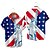 cheap Men's Collection-250th Anniversary for USA Hawaii Shirts Back To School USA Flag Independence Day July 4 Casual Street Style Graphic Adults' Men's Semiquincentennial Masquerade 4th of July Festival Dress Up