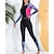 baratos Rash Guards de Uma Peça-Mulheres Segunda-pele para Mergulho Proteção Solar UV UPF50+ Secagem Rápida Manga Longa Elastano Roupa de Banho Roupa de banho Zíper Frontal Surfe Praia Esportes Aquáticos Natação Verão