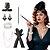 billige Tilbehør og mere-Den store Gatsby 1920&#039;er pandebånd Perleambånd Ørering Den store Gatsby Fjer Kontor / Business Funklende Glimmer Dame Karneval Valentinsdag Maskerade Festaftentøj Maskerade Festival Voksne 1 Armbånd