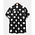 cheap Men's Button Up Shirts-Men's Shirt Summer Shirt Casual Shirt Beach Shirt Button Up Shirt Black White Yellow Short Sleeve Polka Dot Lapel Vacation Hawaiian Clothing Apparel Polyester Fashion Casual Comfortable