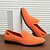 cheap Men&#039;s Slip-ons &amp; Loafers-Men&#039;s Bright Orange Breathable Mesh Loafers – Casual Prom Party Slip-On Shoes for Summer Events