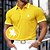 cheap Men's Classic Polo-Men's Cotton Polo Shirt Golf Polos Shirts Work Business Ribbed Polo Collar Classic Short Sleeve Basic Modern Solid Color Buttons Logo Spring &amp; Summer All Seasons Regular Fit Dark Red Yellow Navy Blue