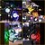 preiswerte Projektorlampe und Laser-Projektor-Outdoor LED Solar-Windspiellichter RGB Farbverlauf Farbe Anhänger silbernes Solar-Windspiel 7-farbige dekorative hängende Lichter