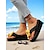 billiga Semester Sandaler-svarta plattformsflip flops för kvinnor med gul blomdetalj – söta strandsandaler för sommarsemester, avkoppling vid poolen och dagliga fritidskläder