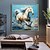 billiga Djurmålningar-handgjord oljemålning canvas väggkonst dekoration modern fin häst galopp för hemma dans studio dekor rullad ramlös osträckt målning