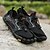 abordables Zapatillas Informales-Hombre Zapatillas de deporte Antideslizantes Barranquismo Casual Diario Cuero PU Malla Transpirable Cómodo Antideslizante Cordones Negro Marrón Verde Trébol Verano Primavera