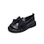 preiswerte Kinder-Loafer und -Slipper-Schwarze Lack-Loafer für kleine Mädchen mit großer Schleife – süße und bequeme Schulschuhe für Kindergarten und Grundschule