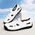 economico sandali da esterno-sandali casual bianchi da uomo slip-on – scarpe estive traspiranti da esterno per spiaggia, vacanze e uso quotidiano