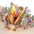 baratos Presentes-borboleta 3D vibrante &amp;Cartão de felicitações pop-up de margarida, melhor presente para mãe, cartão de buquê de flores para o dia das mães, agradecimento ao professor, aniversário, cartão de