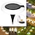 abordables Luces de suelo-Luces solares de tierra para jardín al aire libre, luces decorativas superbrillantes para paisajismo, luces de suelo enterradas, material plástico, para decoración de césped, patio, camino y hogar.