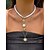 abordables Accessoires de vacances-Ensemble de colliers bohèmes superposés en coquillages et perles pour femmes – pendentif turquoise de style plage et breloques dorées pour les vacances d'été et les festivals