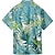 abordables Plantes tropicales-Homme Feuille de palmier Plantes Tropicales Chemise Chemise hawaïenne Chemise Boutonnée Manche Courte Hawaïen Resort Vacances Fête Tenue de plage Été Printemps Col Rabattu Impression 3D chemises à col