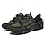 cheap Men&#039;s Sneakers-Men&#039;s Sneakers Upstream Shoes Canyoning PU Leather Mesh Breathable Comfortable Slip Resistant Lace-up Black Dark Purple Blue Summer Spring