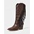 abordables Cowboy et bottes occidentales-Bottes western bohèmes roses à franges étoiles pour femmes – style cowgirl chic avec talon bloc pour les festivals de musique et les tenues décontractées