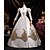 economico Vestiti-Vintage Rococò Rinascimento Maxi Vestito Normale A sbuffo Principessa Sposa Pieghettato Con Volant Principessa Girocollo Costume Per donna Halloween Carnevale Mascherata Feste Halloween Performance