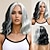 preiswerte Trendige synthetische Perücken-Synthetische Perücken Gewellt Curly Webart Asymmetrisch Gerader Pony Maschinell hergestellt Perücke 14 Zoll A1 Synthetische Haare Damen Mittelscheitel Klassisch Bequem Schwarz Weiß